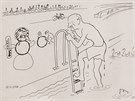 Kresba lékae Rudolfa Malece Lidé hradetí z roku 2008 zachycuje pana Soukupa....