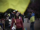 Demonstrace za jednotu Ukrajiny (Donck, 28. dubna 2014)