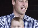 Princ William a jeho syn George v zoo Taronga (Sydney, 20. dubna 2014)