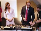 Princ William a jeho manelka Kate si v komunitním centru vyzkoueli dýdejský...