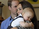Princ William, Kate a jejich syn George na snímku, který vévodkyn oznaila za...