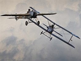Ukázka historického létání - inscenovaný letecký souboj z 1. světové války v...