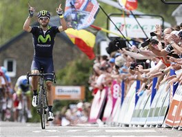 panlsk zvodnk Alejandro Valverde slav svj triumf v klasice Valonsk p. 