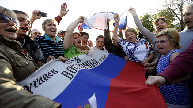 Prorusk protesty v Luhansku, kter v pondl vyvrcholily vyhlenm lidov republiky (27. dubna)