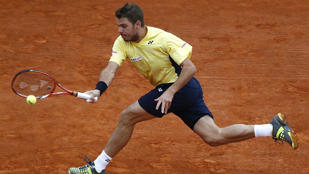 Stanislas Wawrinka ve finle turnaje v Monte Carlu. 