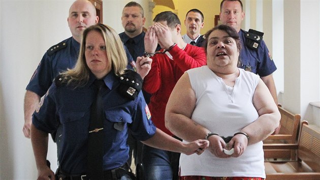 Odvolací senát Krajského soudu v Plzni rozhodoval o trestu pro čtveřici obžalovanou z krádeže 600 tisíc korun v domě seniorky na Domažlicku. Vpředu na snímku obžalovaná Kristina Pilárová.