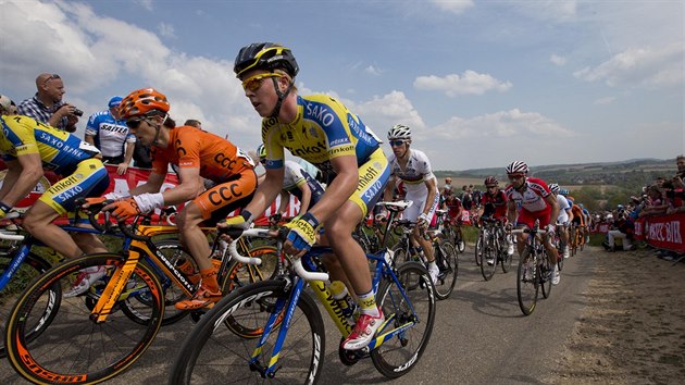 Momentka z cyklistickho zvodu Amstel Gold.