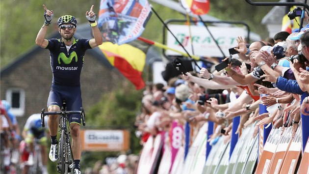 panlsk zvodnk Alejandro Valverde slav svj triumf v klasice Valonsk p. 