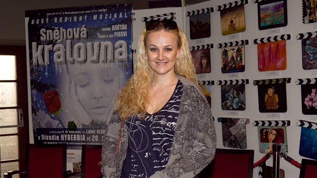 Muzikál Sněhová královna představili tvůrci a herci v pražském divadle Hybernia (24. dubna 2014).