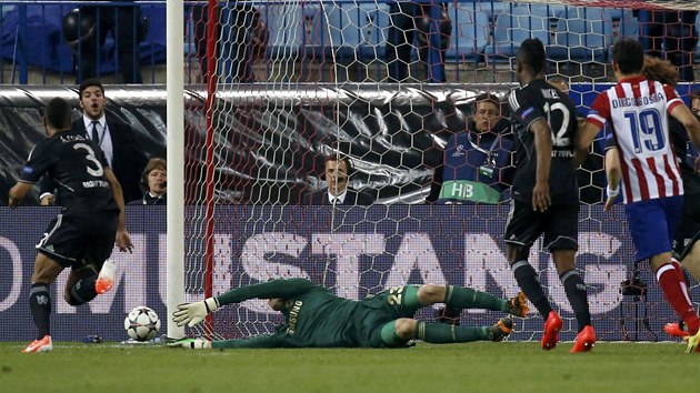 Mark Schwarzer, brank Chelsea, zasahuje proti stele na stadionu Atltika.