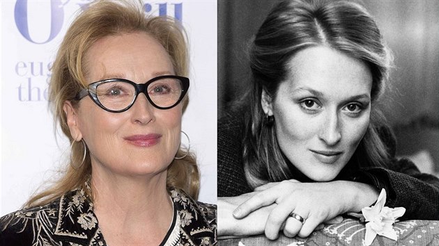 Meryl Streepová v roce 2014 a 1979