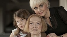 Barbara Nesvadbová s dcerou Bibianou a maminkou Libuí (2014)
