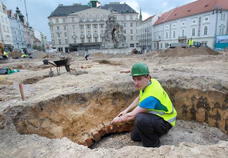 Archeologický przkum Zelného trhu v Brn.