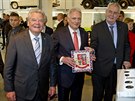 N�meck� prezident Joachim Gauck a �esk� hlava st�tu Milo� Zeman na n�v�t�v�...