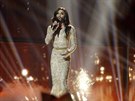 Conchita Wurst na Eurovizi v Dánsku (Koda, 8. kvtna 2014)