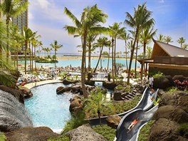 Havajská vesnice Hiltonu je jediný hotel na proslulé plái Waikiki. V anket o...