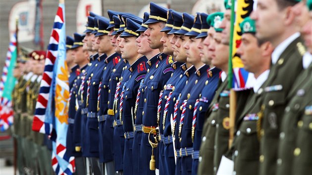 Slavnostní akt u příležitosti 69. výročí od konce druhé světové války na pražském Vítkově.