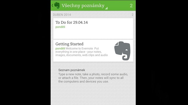 Ve free verzi disponuje aplikace Evernote 60MB loitm, verze premium pak poskytne 1GB prostor.