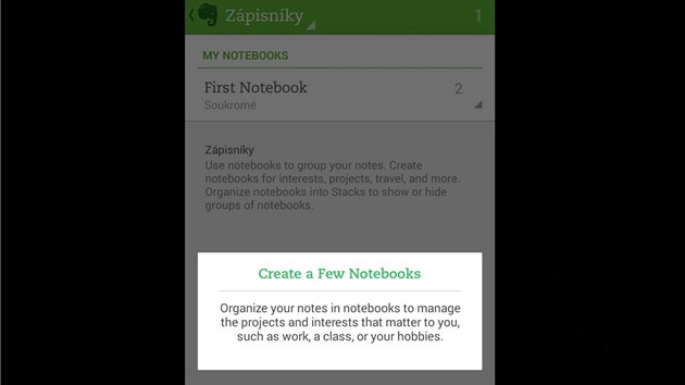 Aplikace Evernote