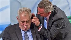 Nmecký prezident Joachim Gauck a eská hlava státu Milo Zeman na návtv...