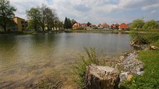 Hornobránský rybník v eském Krumlov má vyitné dno.