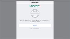 Kaspersky Safe Browser je internetový prohlížeč vybavený funkcemi pro...