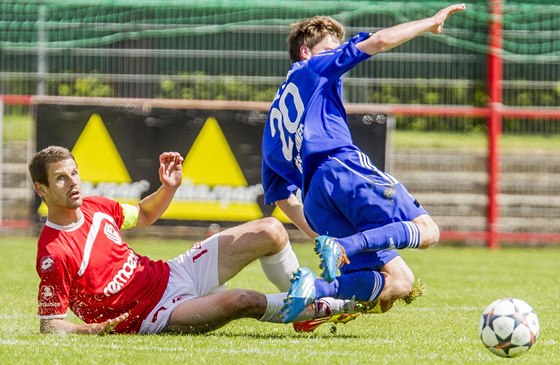 Momentka z druholigového utkání Pardubice - Tinec.