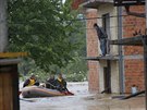 Záplavy v bosenské obci Zepce (16. kvtna 2014)