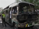 Kolumbijský autobus explodoval, desítky dtí uhoely
