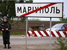 Situace v Mariupolu je podle ukrajinských médií "stabiln napjatá". (10. kvtna