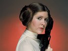 Carrie Fisherová ve Hvzdných válkách jako princezna Leia