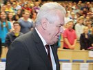 Prezident Milo Zeman v Plzni. ZU, Mauritzová rektorka