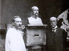 Socha Maatka s T. G. Masarykem v ateliéru