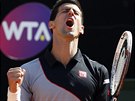 Srbský tenista Novak Djokovi se raduje po výhe ve finále turnaje v ím.