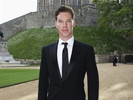Benedict Cumberbatch na veei poádané princem Williamem na zámku ve Windsoru...