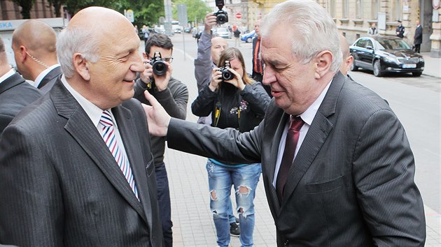 Hejtman Václav Šlajs a prezident Miloš Zeman.