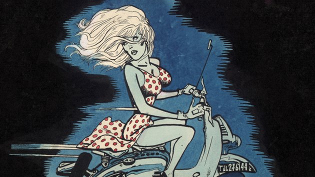 Kdo chce zabt Jessii (titulek k filmu, 1966), jeden z expont vstavy Hommage à Kja Saudek - Retrospektiva krle eskho komiksu.