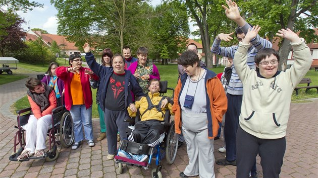 Klienti Centra soci�ln�ch slu�eb Tloskov (5. kv�tna 2014).