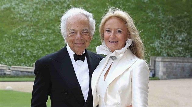 Ralph Lauren a Ricky Anne Loew-Beerová na veei poádané princem Williamem na...