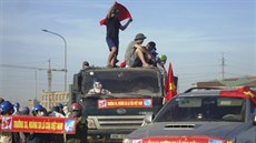 Vietnamci protestují proti ínským teritoriálním ambicím v Jihoínském moi...