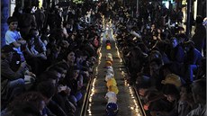 Památku obtí dlního netstí v turecké Som uctili i obyvatelé Istanbulu (16.