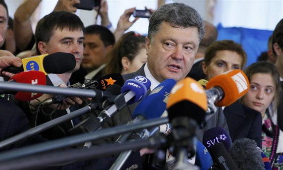 Kandidát na prezidenta Ukrajiny Petro Poro�enko (24. kv�tna 2014)