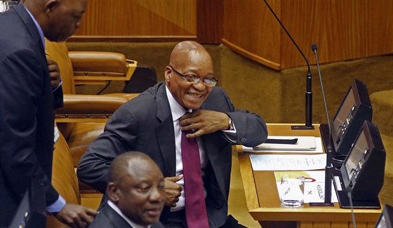 Jihofrický prezident Jacob Zuma bhem prvního zasedání nového parlamentu (21....