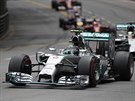Nico Rosberg ze stáje Mercedes ve vedení Velké ceny Monaka.