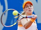 Kanadská tenistka Eugenie Bouchardová ve finále turnaje v Norimberku proti