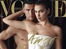 Cristiano Ronaldo a Irina aiková na obálce asopisu Vogue.