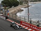 Nico Rosberg bhem tréninku na Velkou cenu Monaka. 