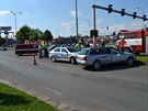 Nehoda policejního auta s dalím vozem se stala na kiovatce ulic Pilnákova a...