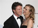 Eva Herzigová a její partner Gregorio Marsiaj (Cannes, 22. kvtna 2014)