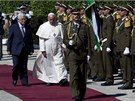 Pape Frantiek a éf palestinské samosprávy Mahmúd Abbás (25. 5. 2014).